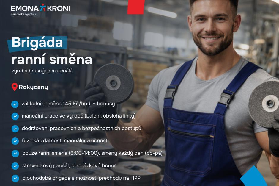 Brigáda | pouze ranní směna | Rokycany