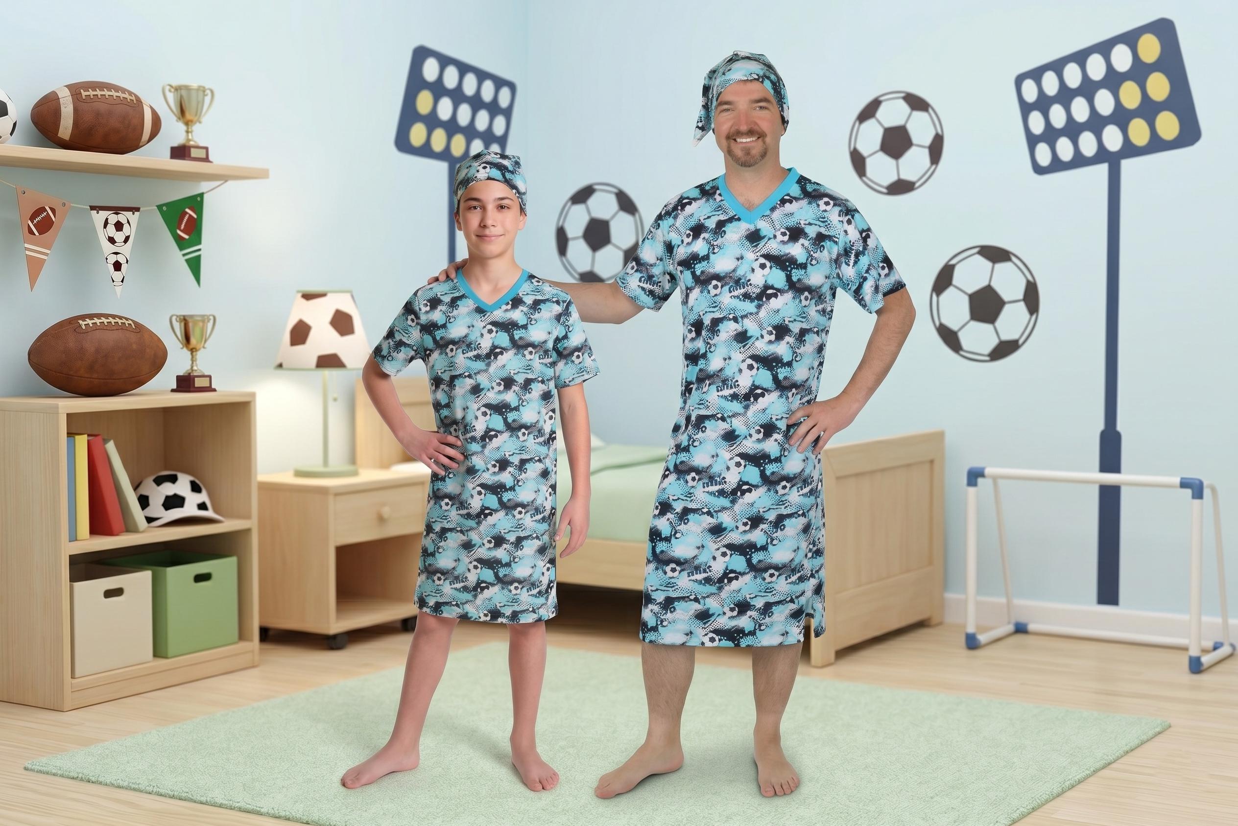 MS 2026 – sladěné noční košile táta a syn ⚽
