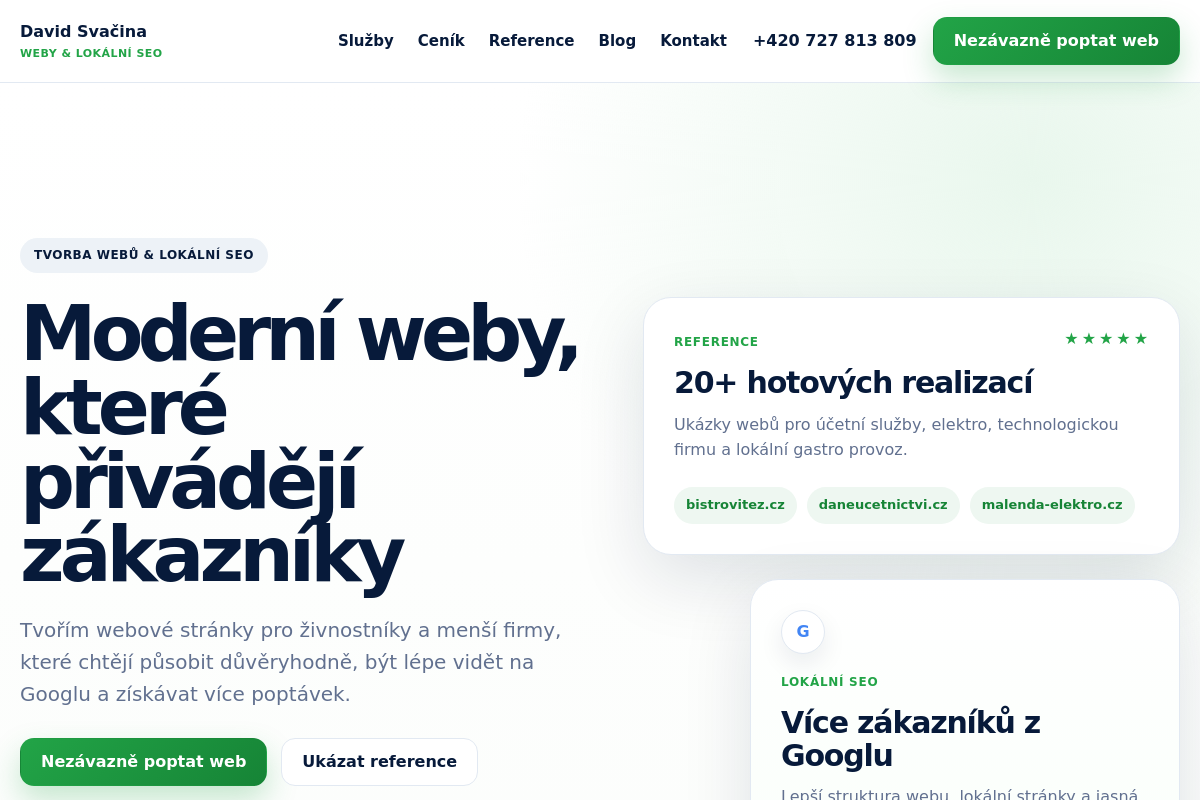 Tvorba webových stránek David Svačina