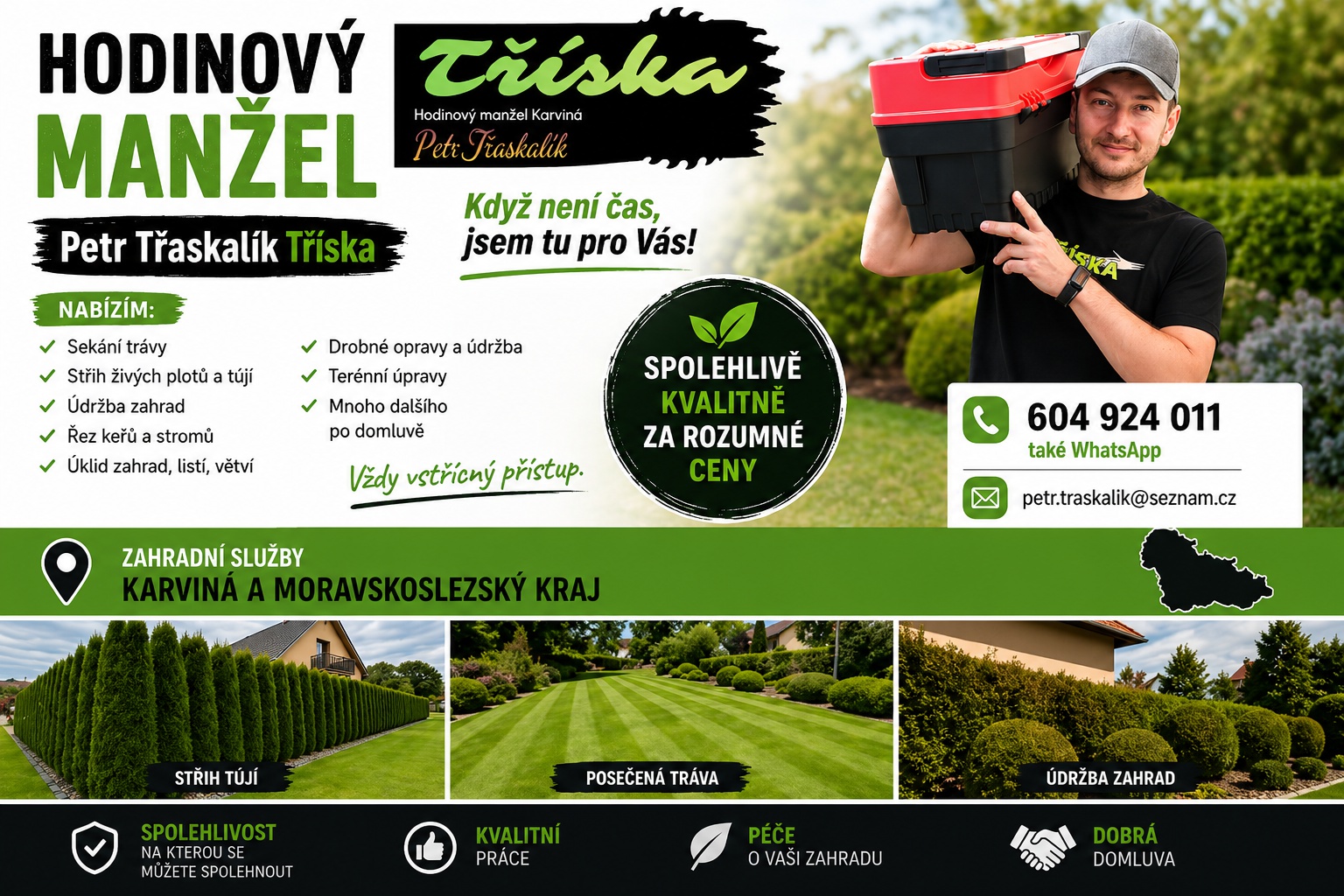 Zahradní služby Hodinový manžel Tříska