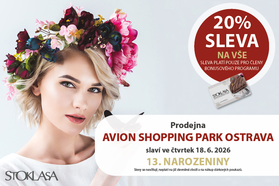 20% sleva - Stoklasa Ostrava Avion slaví 13 let