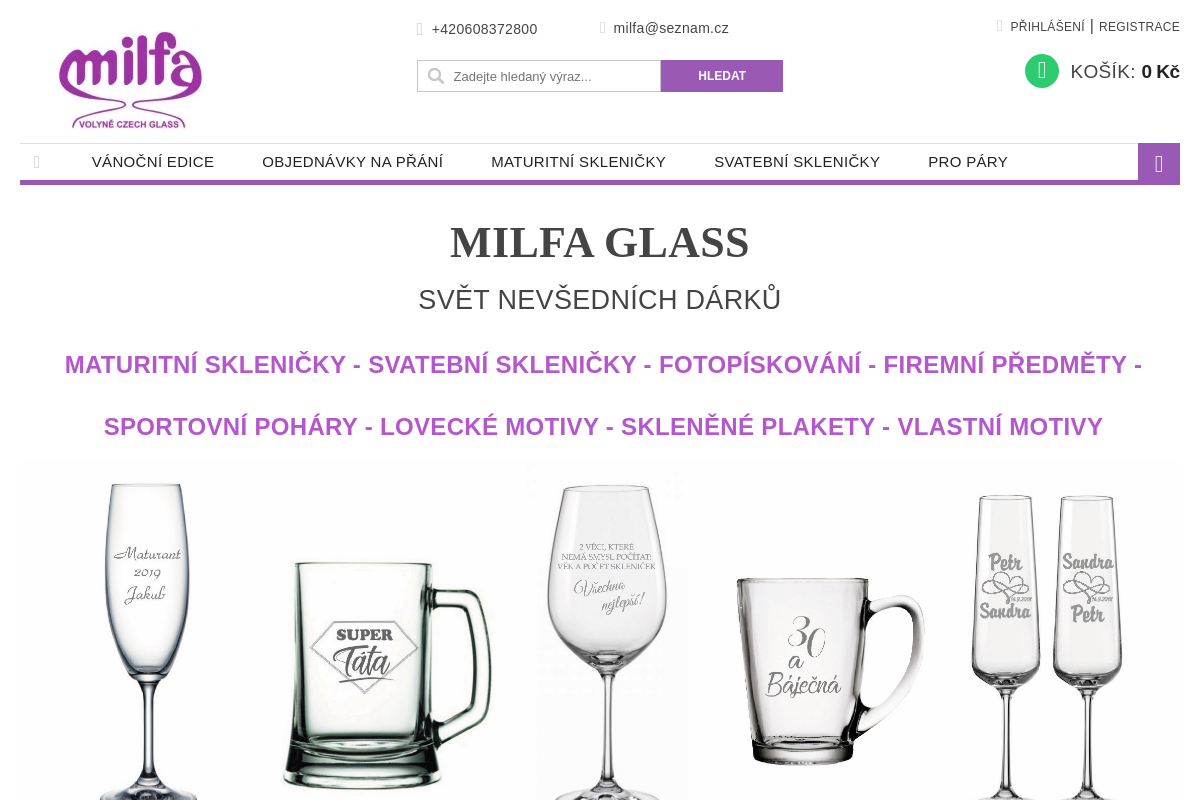 Milfaglass-eshop.com foto 1