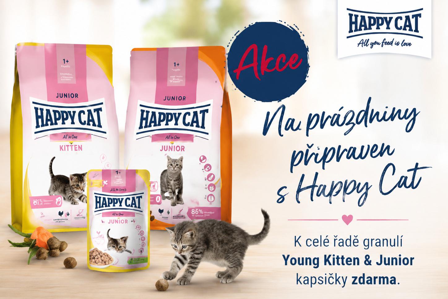Happy Cat Young Kitten a Junior + kapsičky ZDARMA