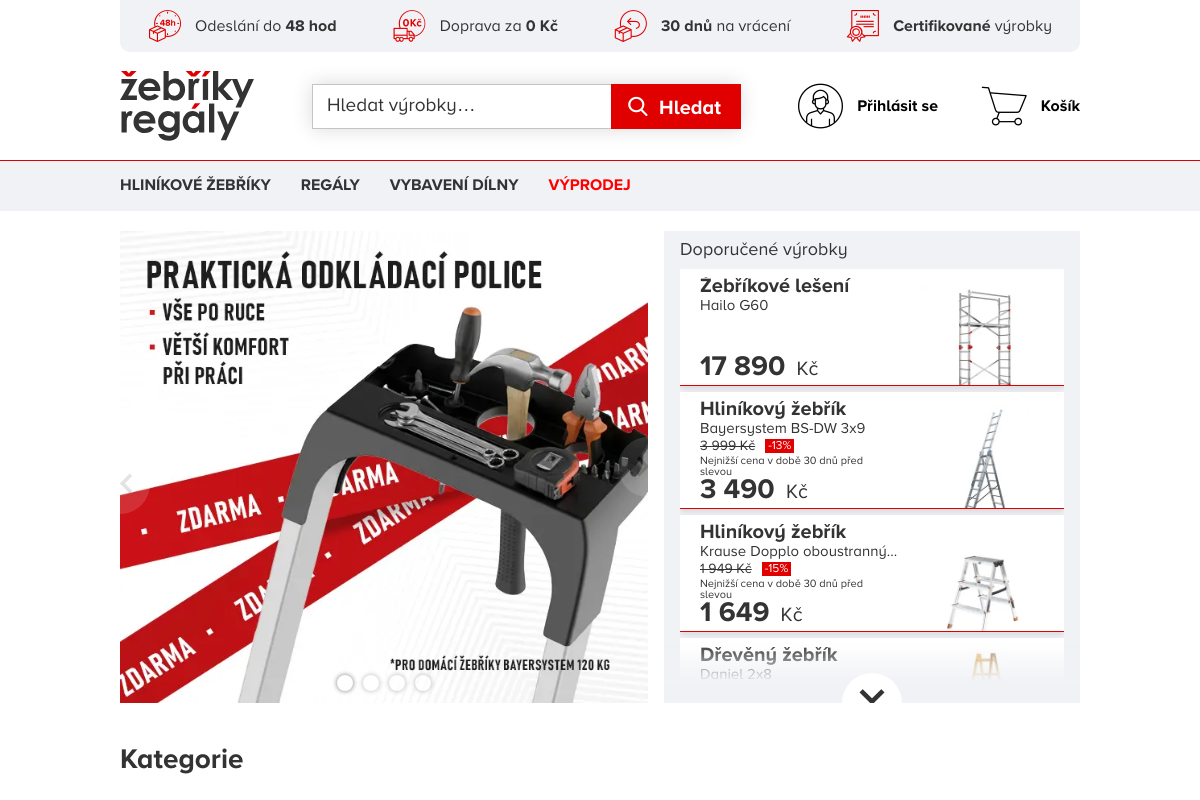 Zebriky-regaly.cz