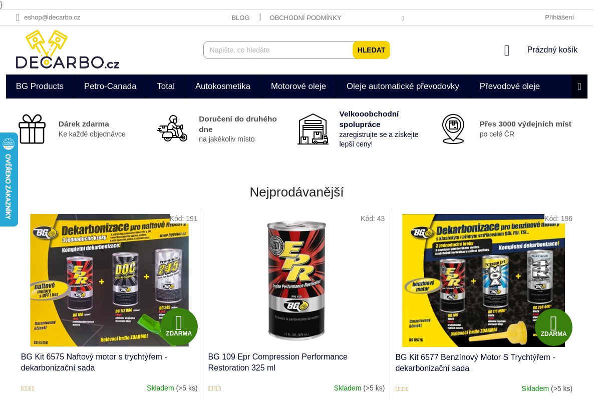 Decarbo.cz - eshop