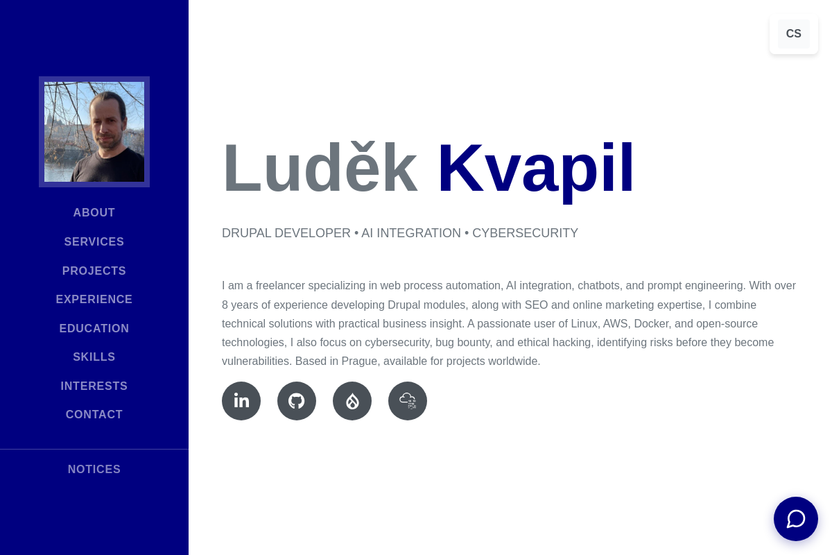 Drupal & AI solutions & security Luděk Kvapil