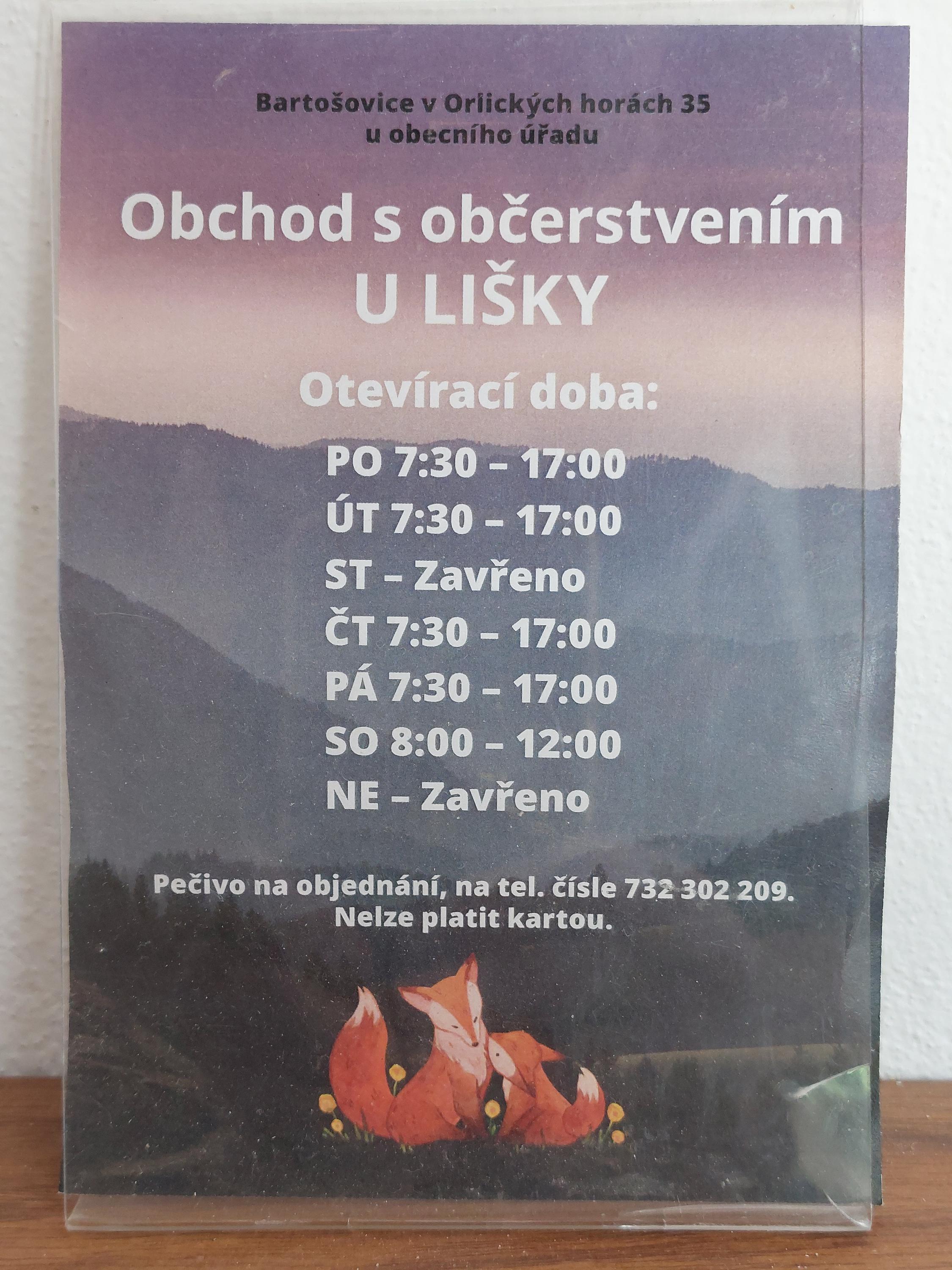 Obchod s občerstvením u Lišky foto 3