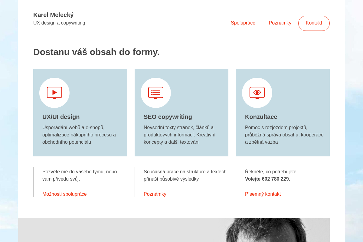 Karel Melecký, UX designér a copywriter