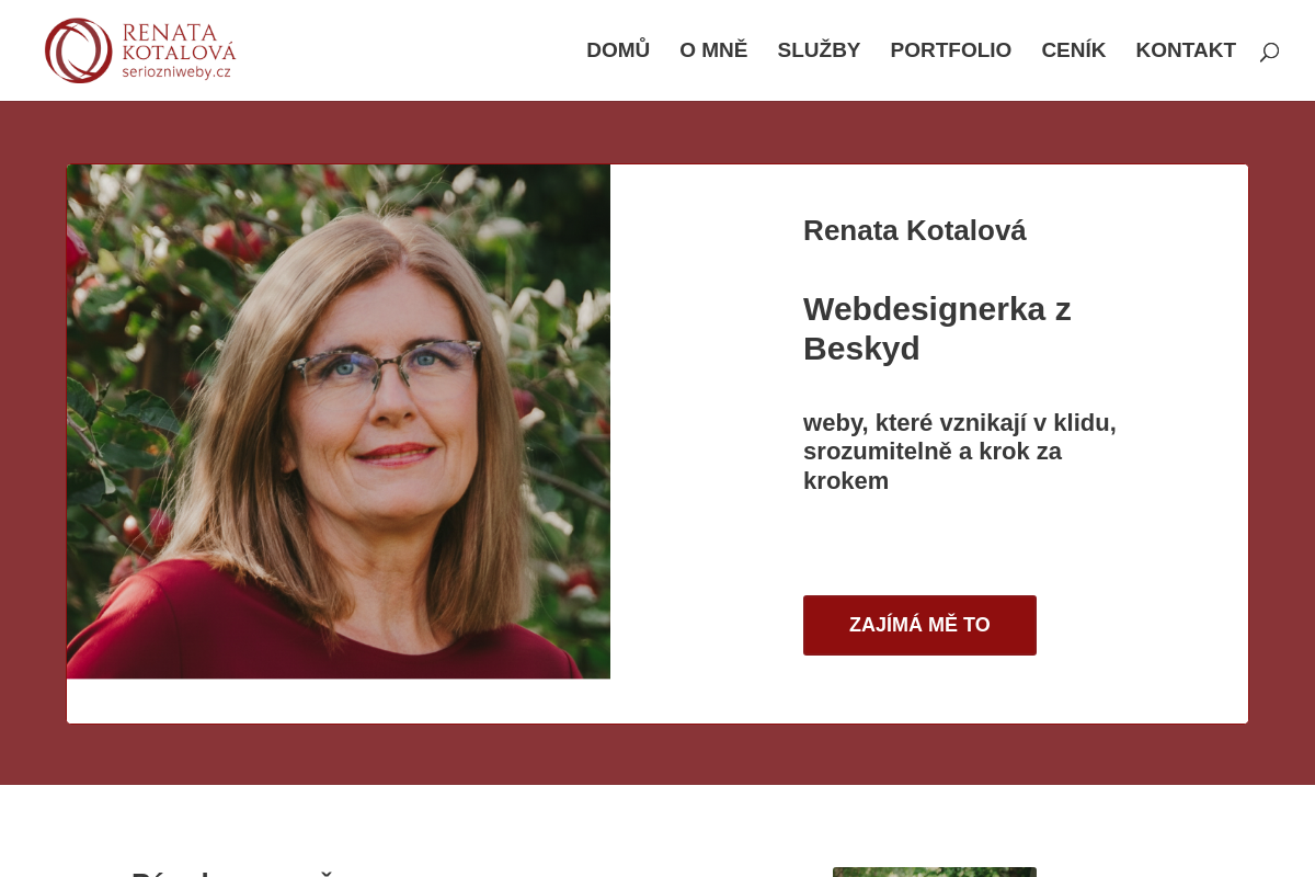 Webdesignerka Renata Kotalová