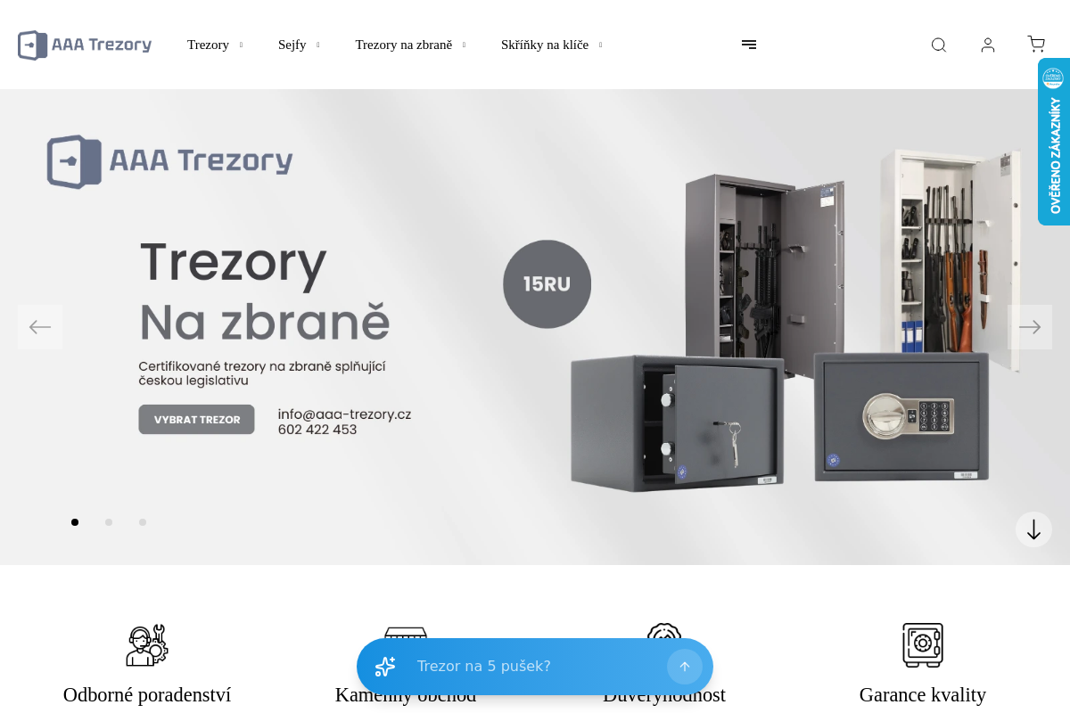 AAA TREZORY - akreditovaný prodejce trezorů