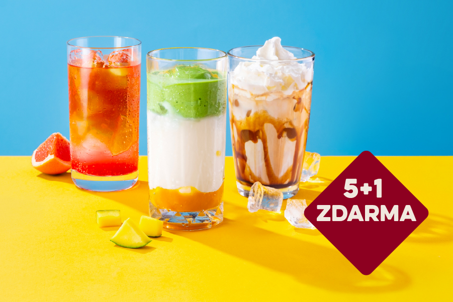 Ledové kávy a matcha nápoje 5+1 ZDARMA