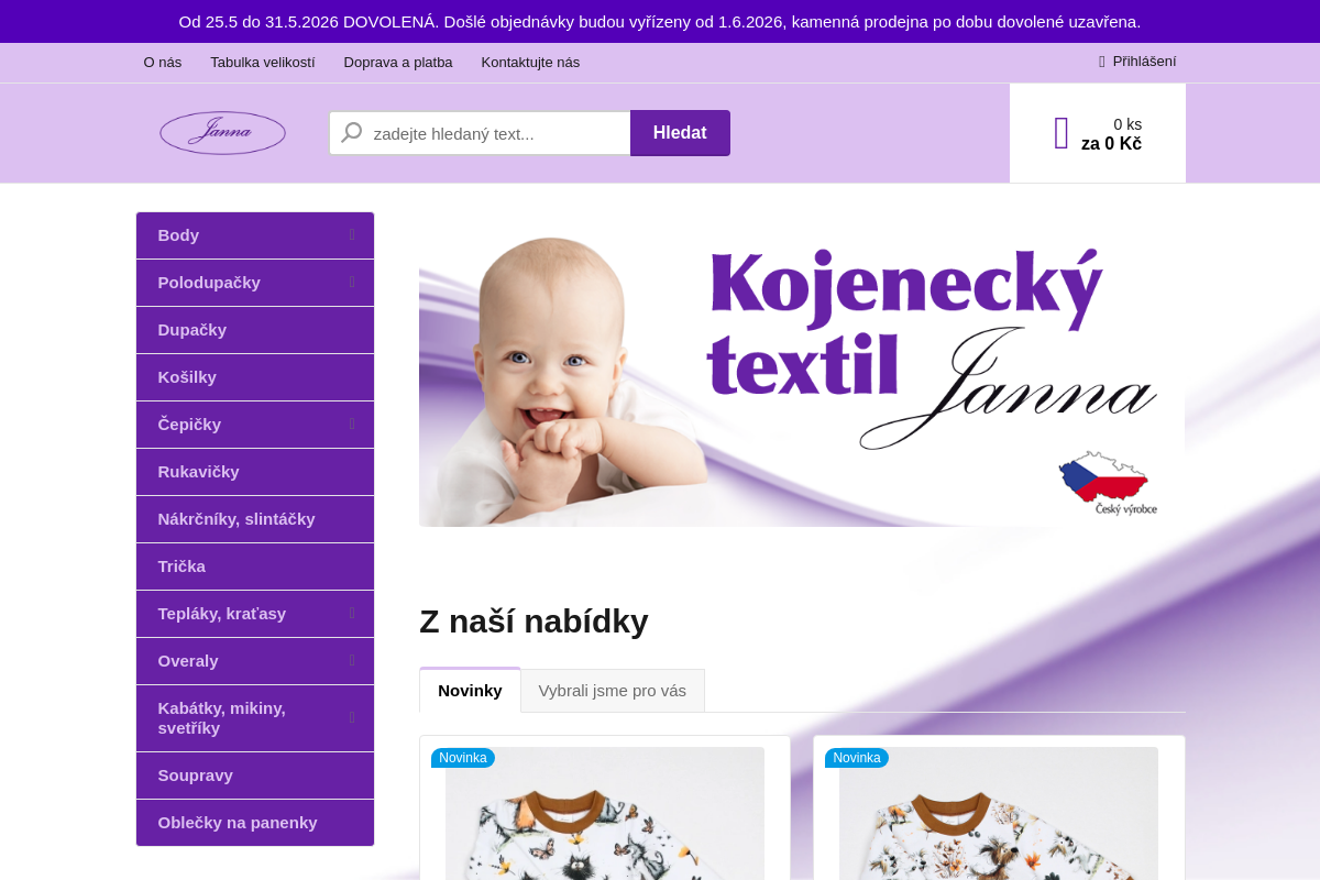 Kojenecký textli Janna