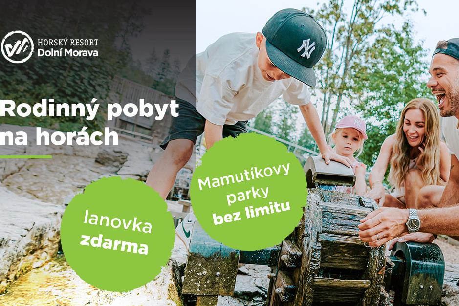 Rodinný pobyt na horách s lanovkou zdarma