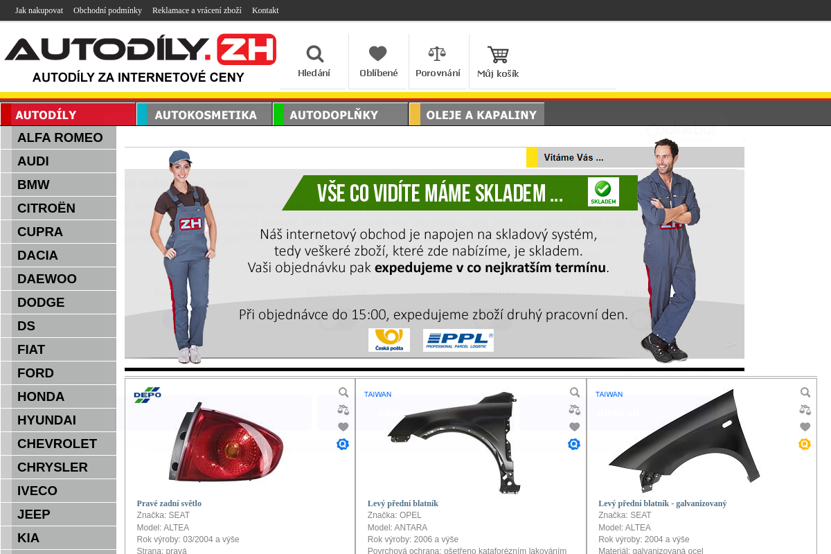 Autodíly ZH