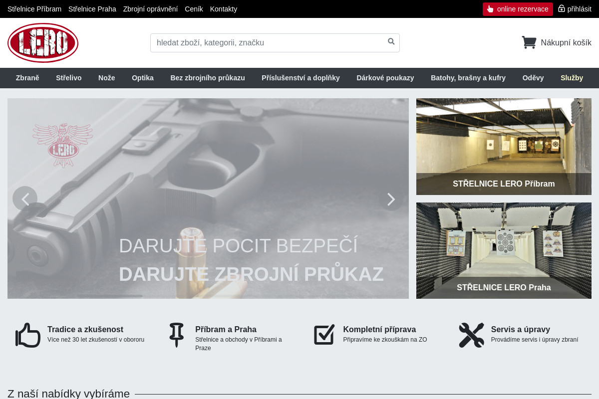 Střelnice a prodejna LERO