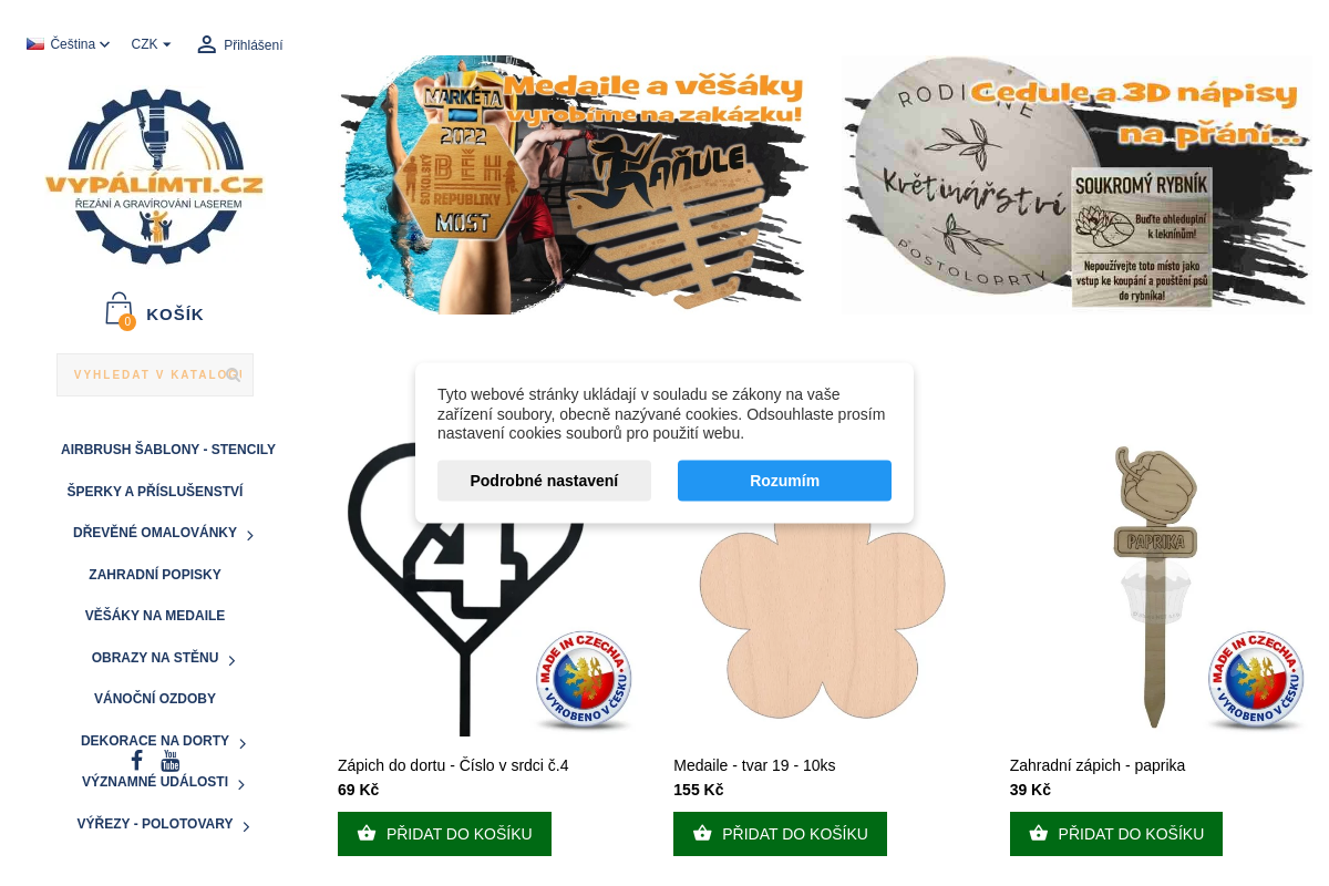 VypálímTi.cz - gravírování, řezání, výroba laserem