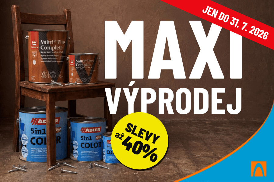 Maxi výprodej barev a montážního materiálu
