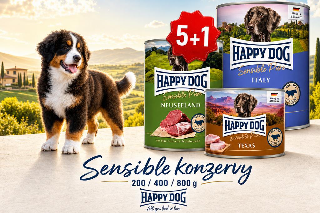 Happy Dog konzervy 5+1 ZDARMA