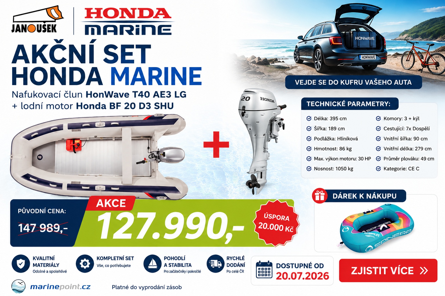 AKCE Honda HonWave T40 + motor BF20