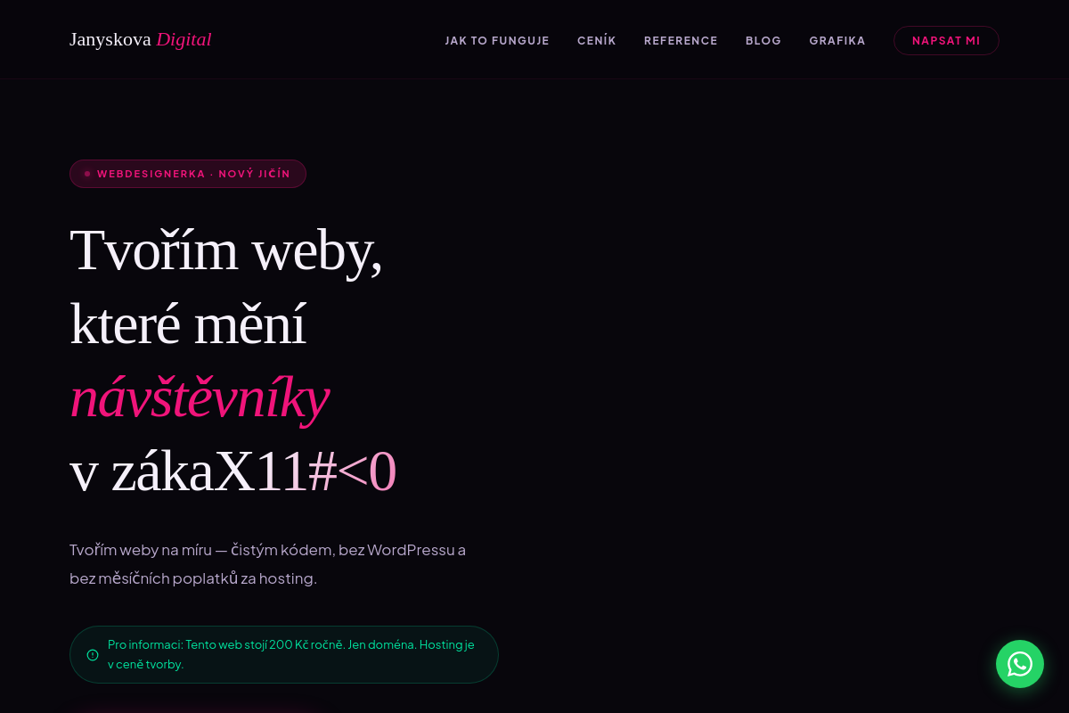 JanyskovaDigital - Tvorba webových stránek