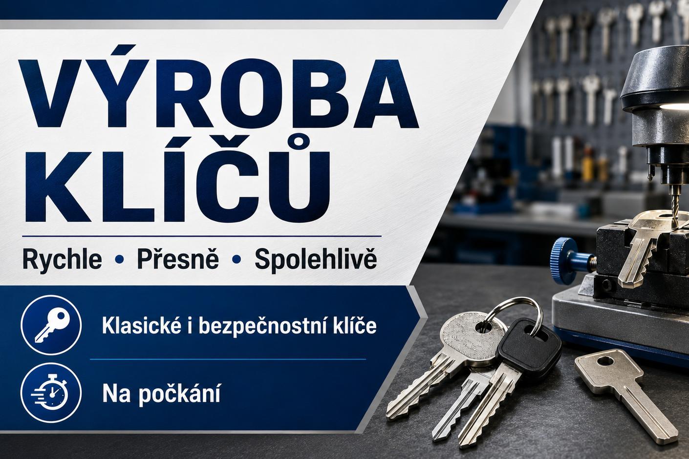Výroba běžných klíčů na počkání