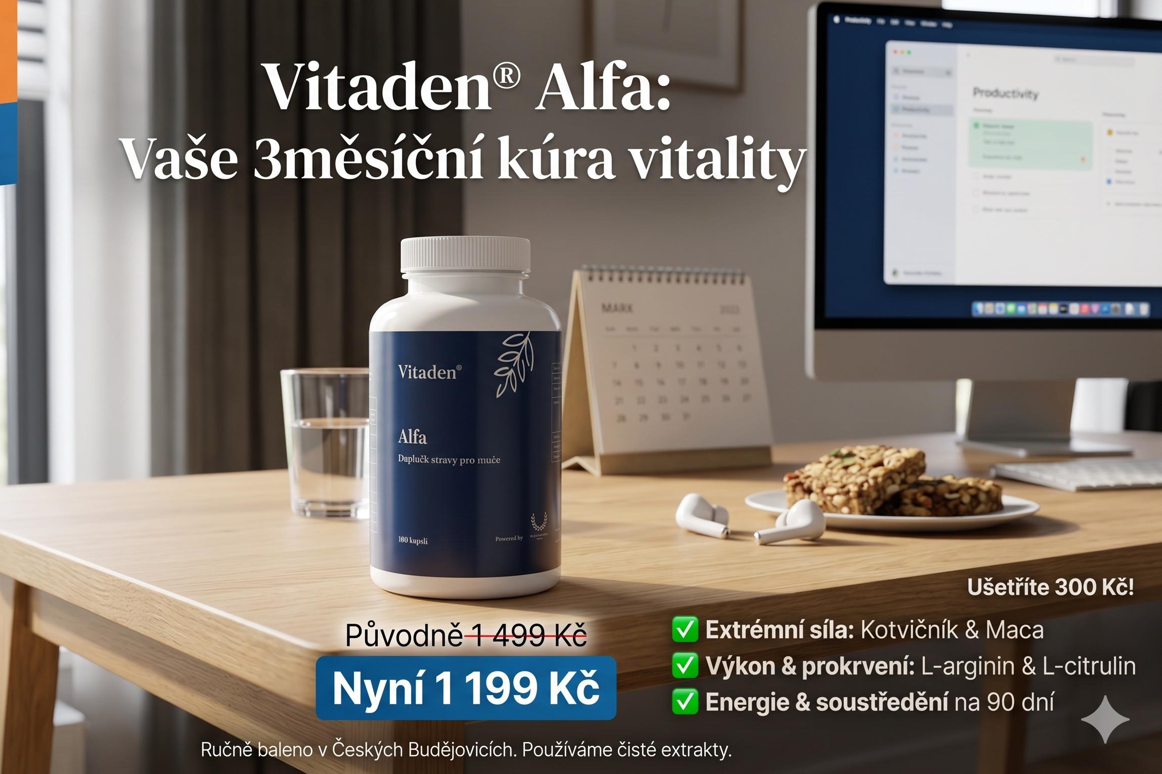 Vitaden® Alfa – 3 měsíce vitality za super cenu