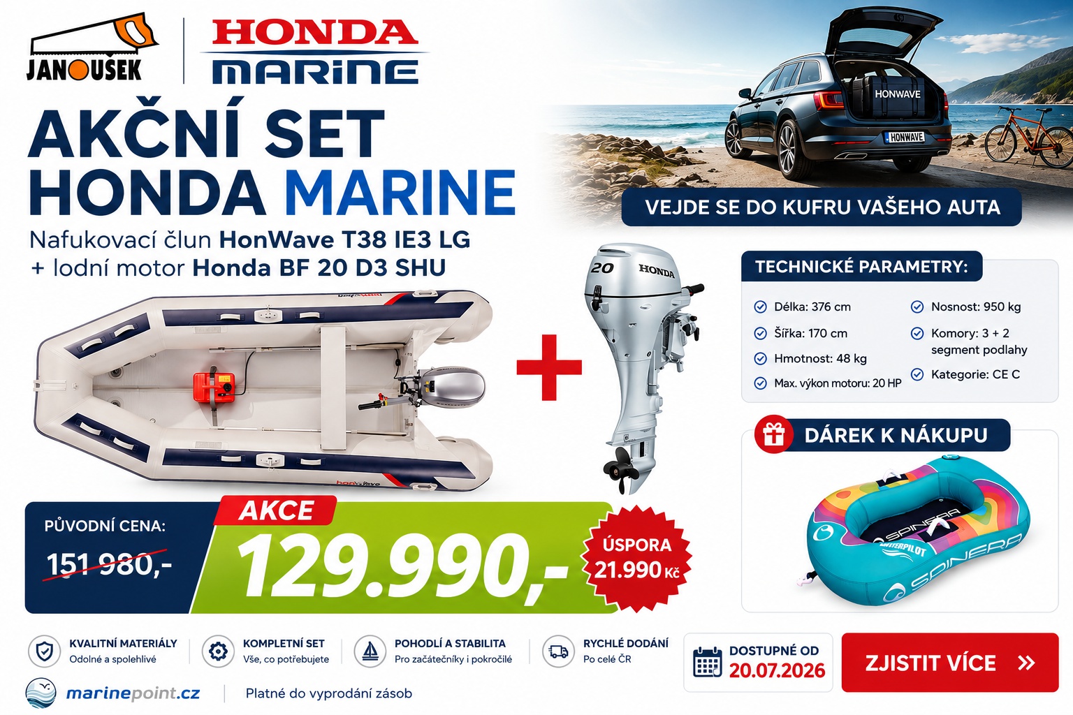 AKCE Honda HonWave T38 + motor BF20