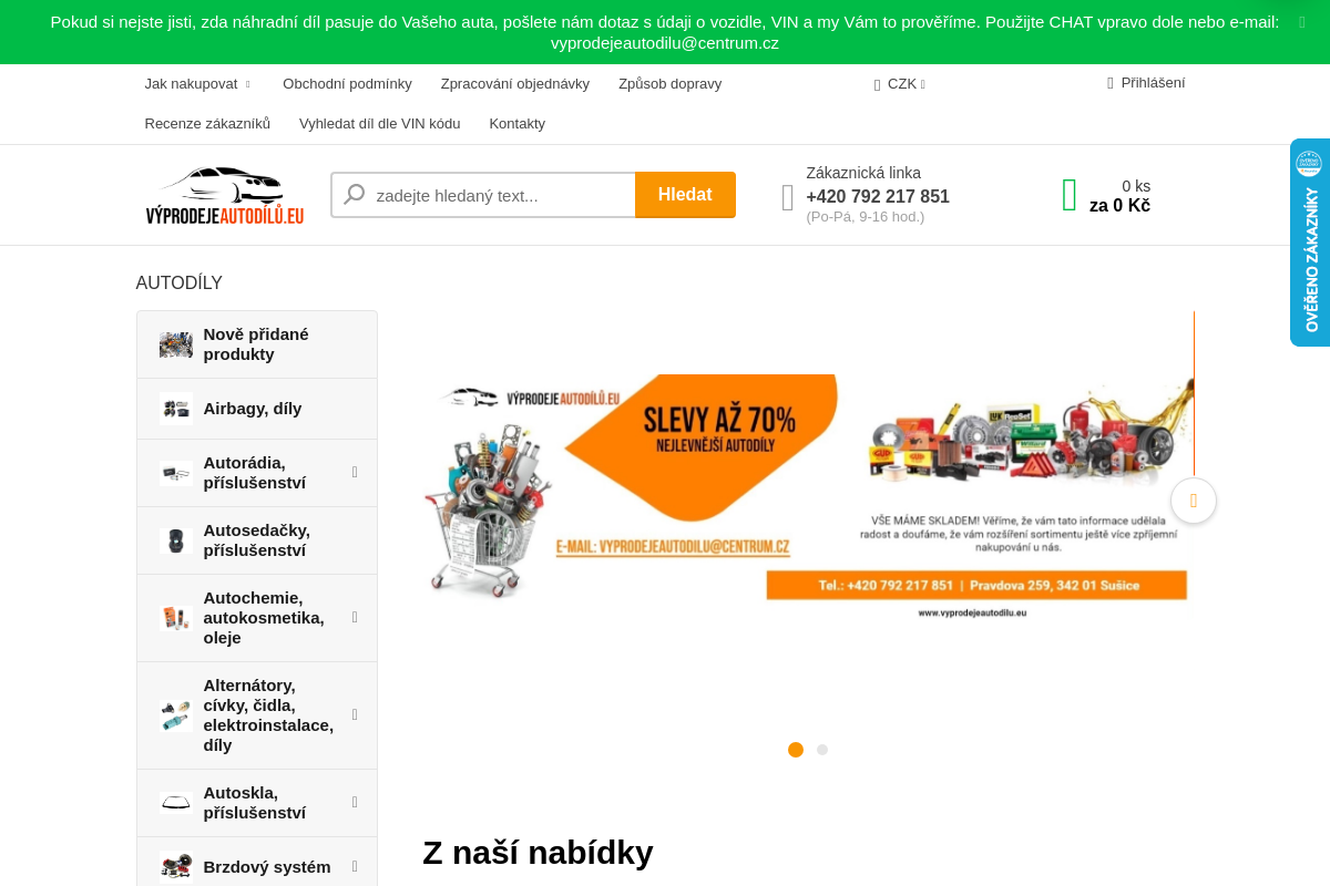 VýprodejeAutodílů.eu - Rebakauf s.r.o.