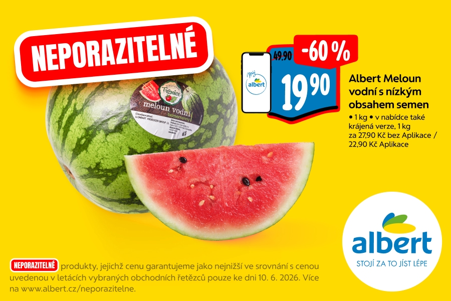 Albert Meloun vodní s nízkým obsahem semen