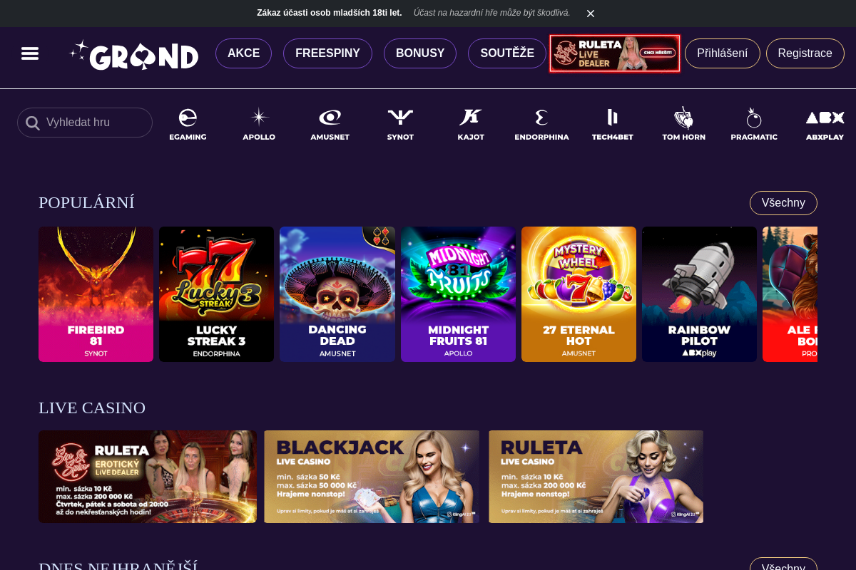 Grandwin.cz Online Casino