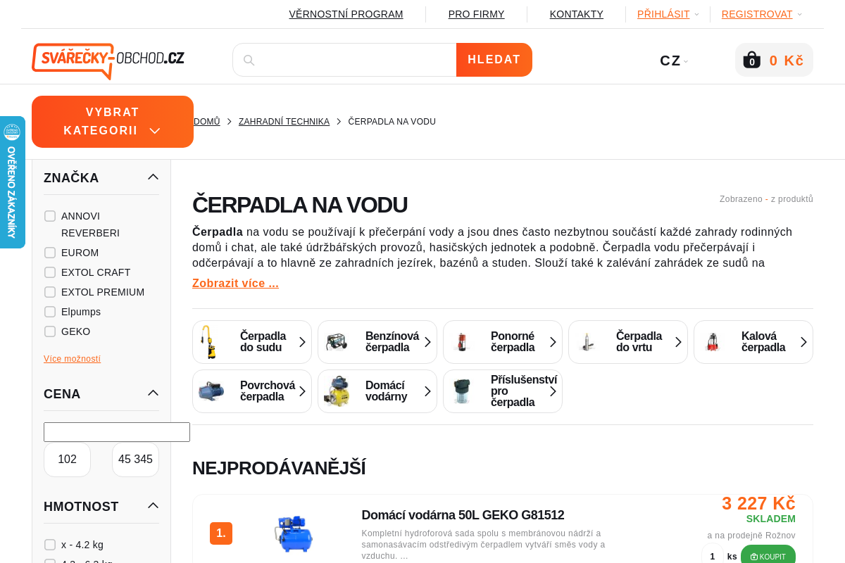 Čerpadla-obchod.cz