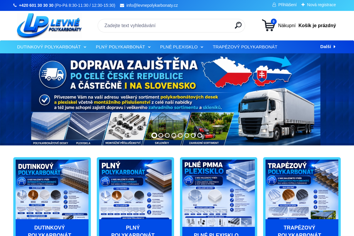 LEVNÉ POLYKARBONÁTY CZ