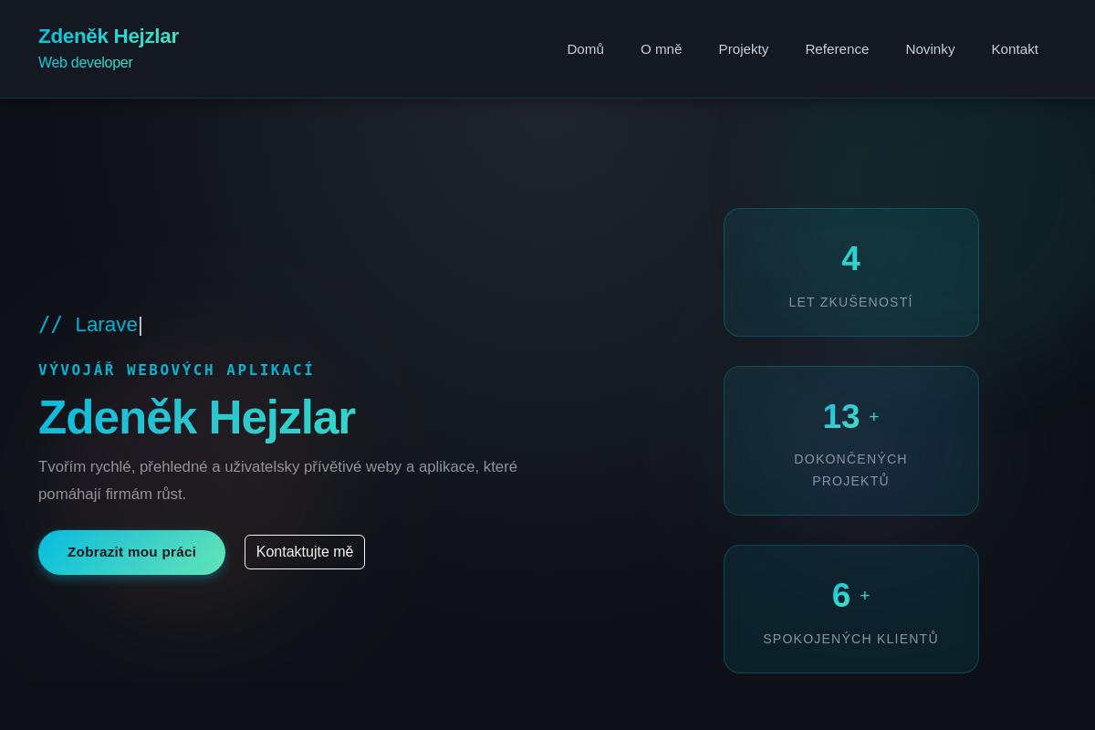 Web developer Zdeněk Hejzlar