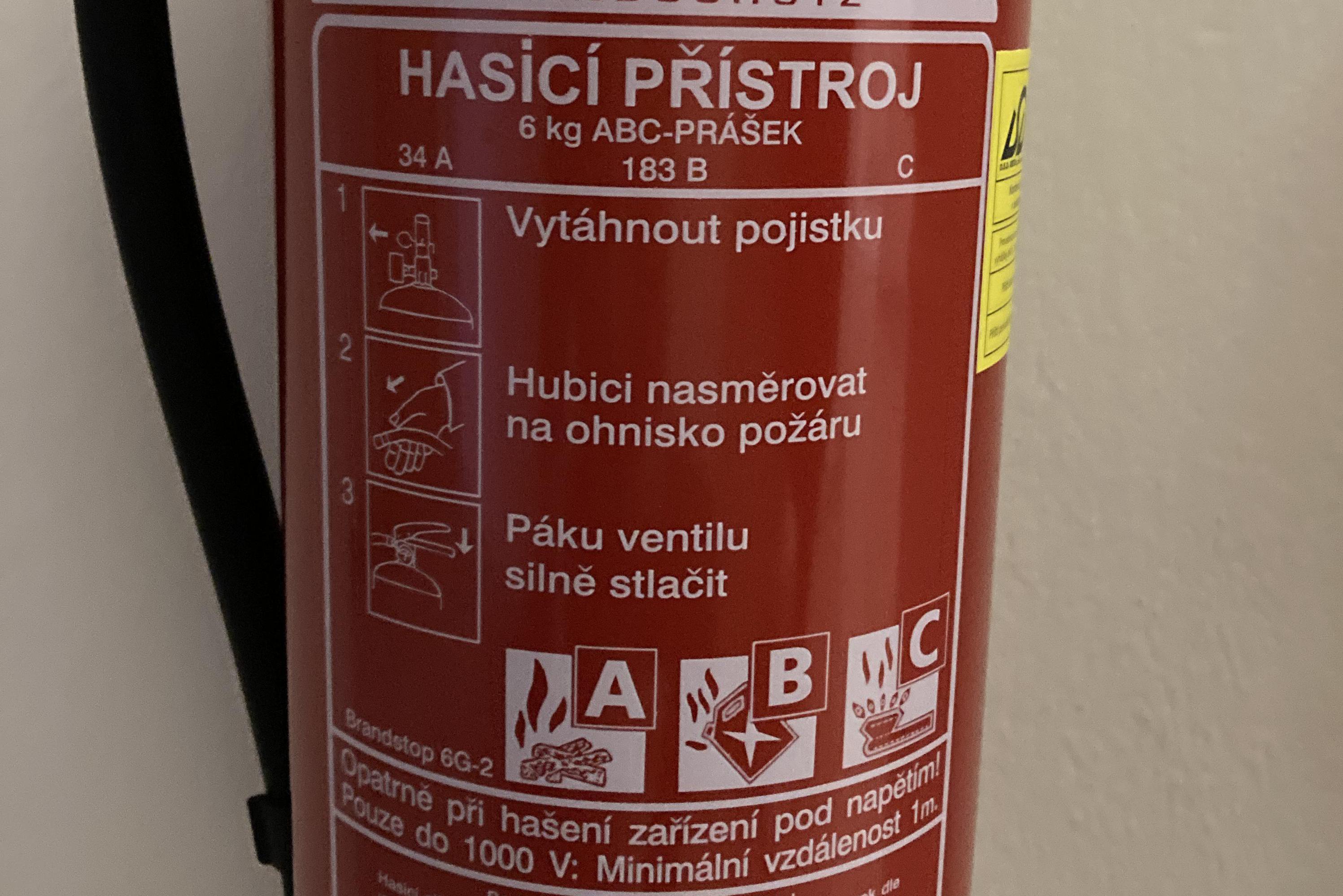 Kontrola hasicích přístrojů a hydrantů