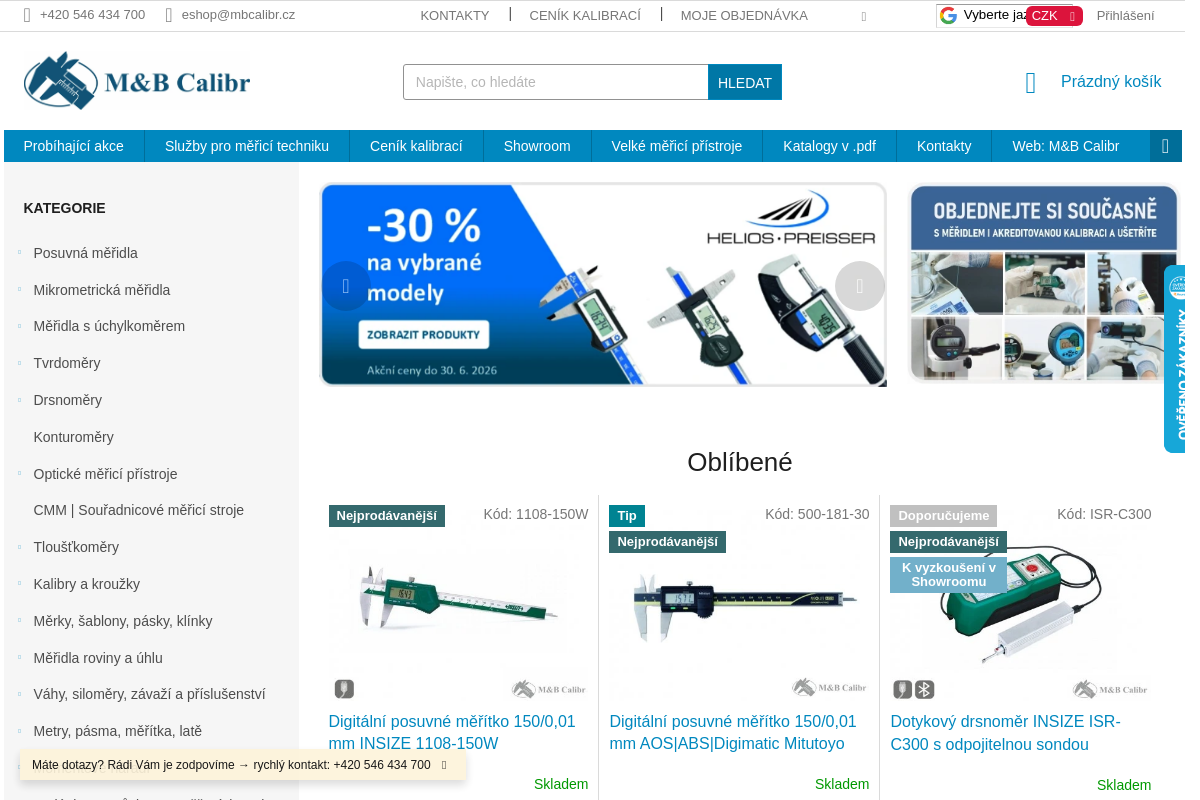 M & B Calibr - Eshop.mbcalibr.cz