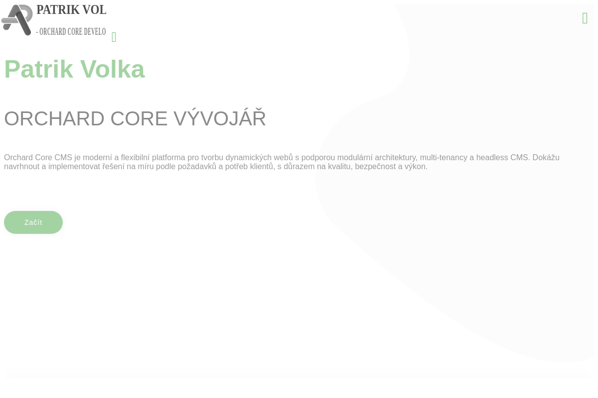 Patrik Volka - Vývoj softwaru a aplikací