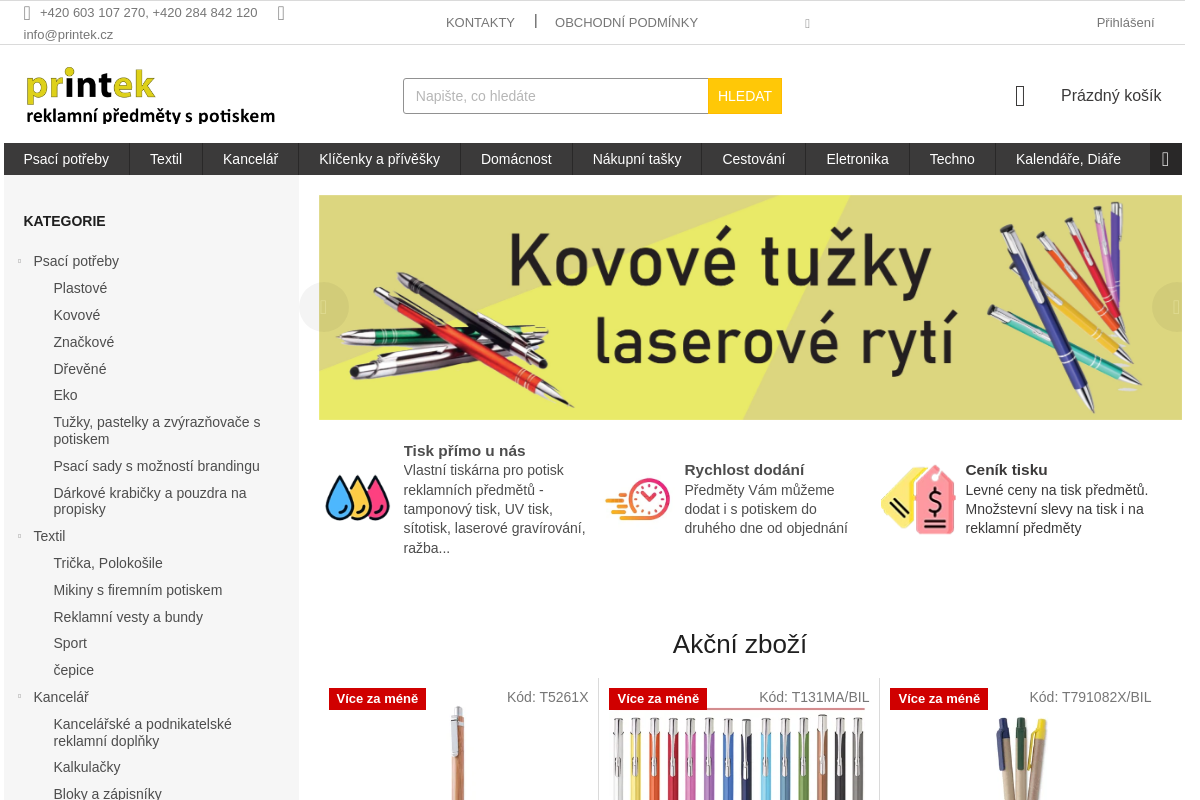 Printek - reklamní předměty s potiskem