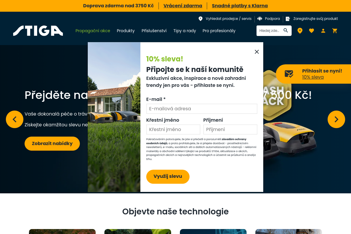 Stiga.com/cz