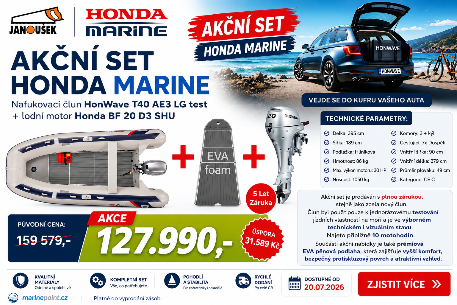 Honda HonWave T40 + BF20 – akční set