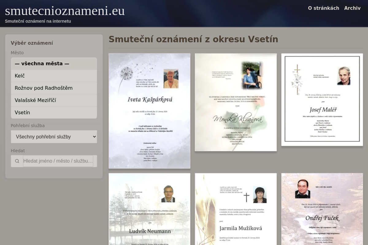 Smutecnioznameni.eu