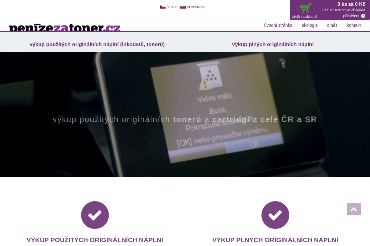 penizezatoner.cz - výkup tonerů a cartridgí