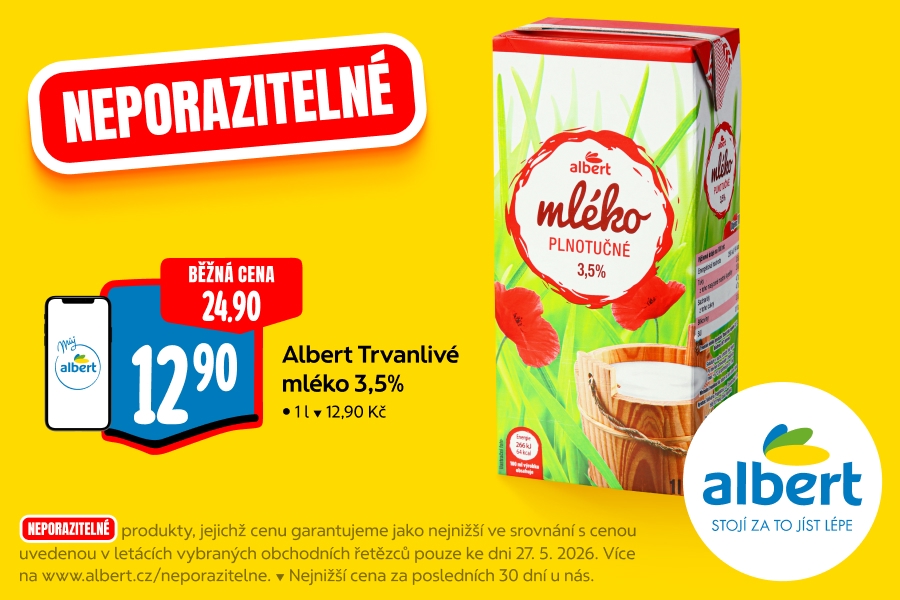 Albert Trvanlivé mléko 3,5%
