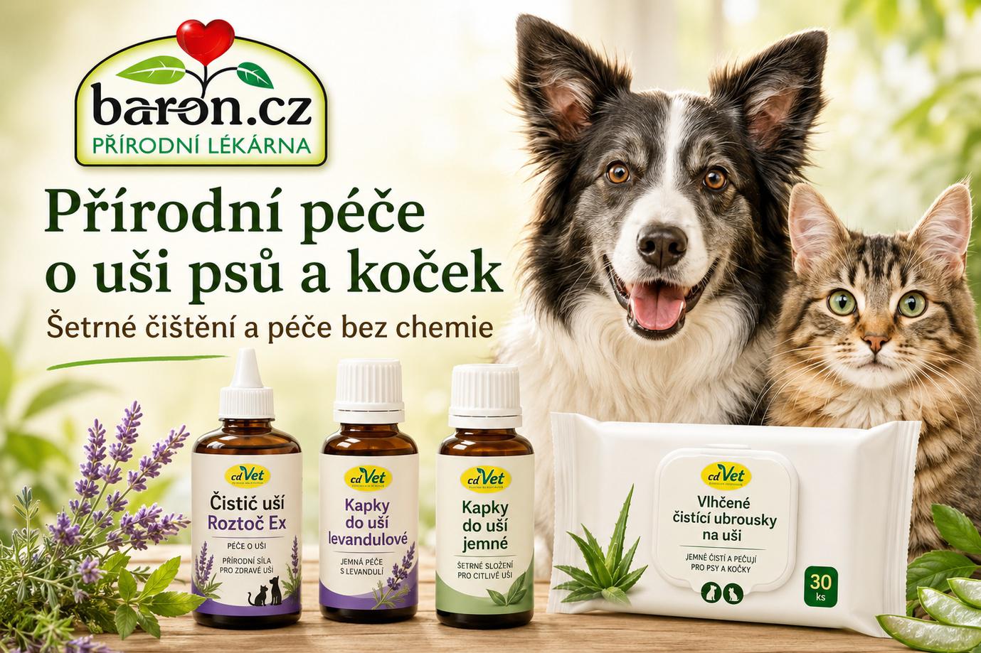 Péče o uši psů a koček