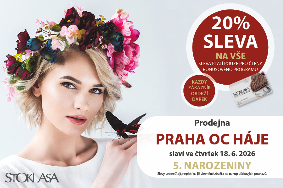 20% sleva a DÁREK - Stoklasa na Hájích slaví 5 let