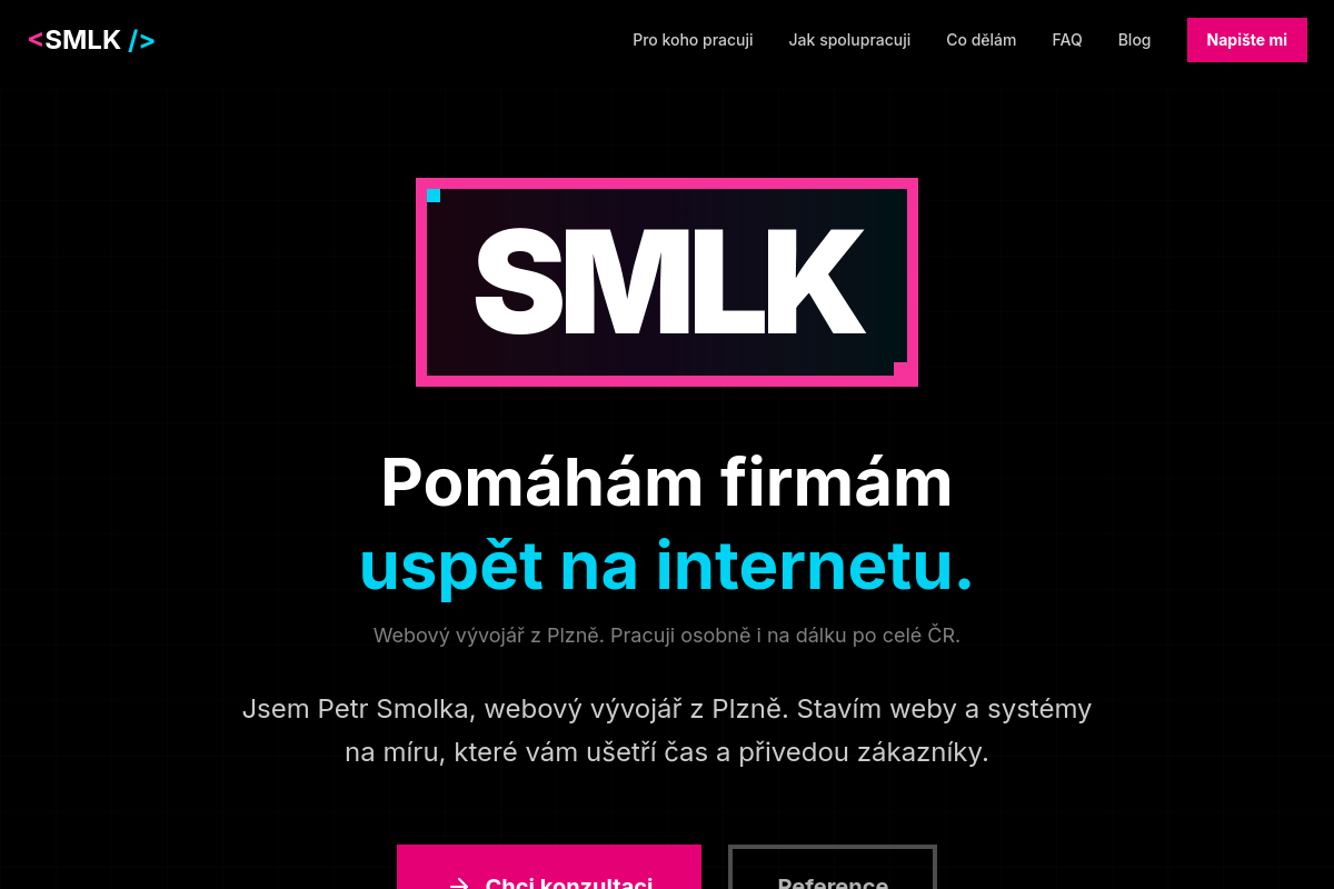 Petr Smolka - moderní weby na míru | smlk.cz