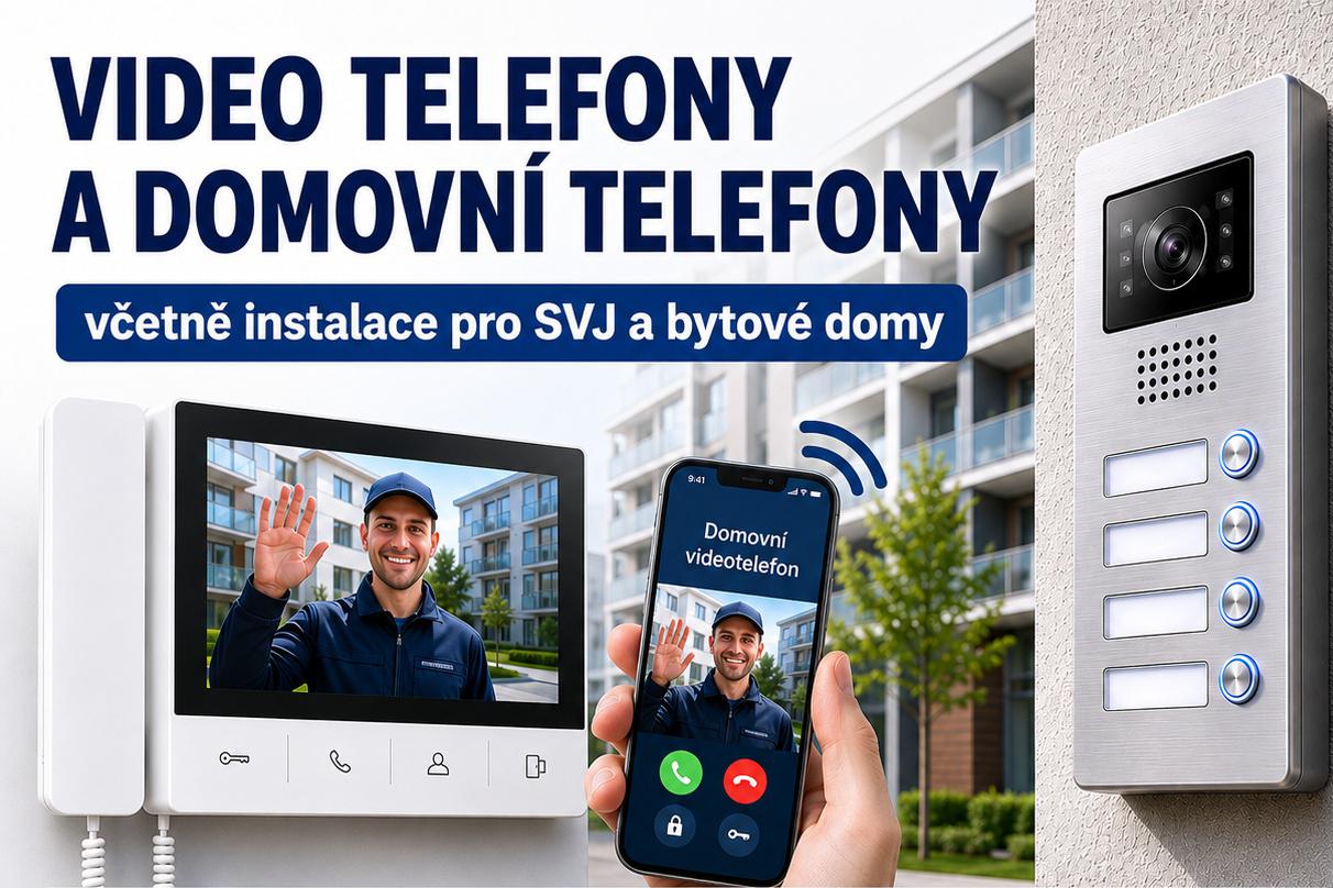 Domovní telefony včetně odborné instalace