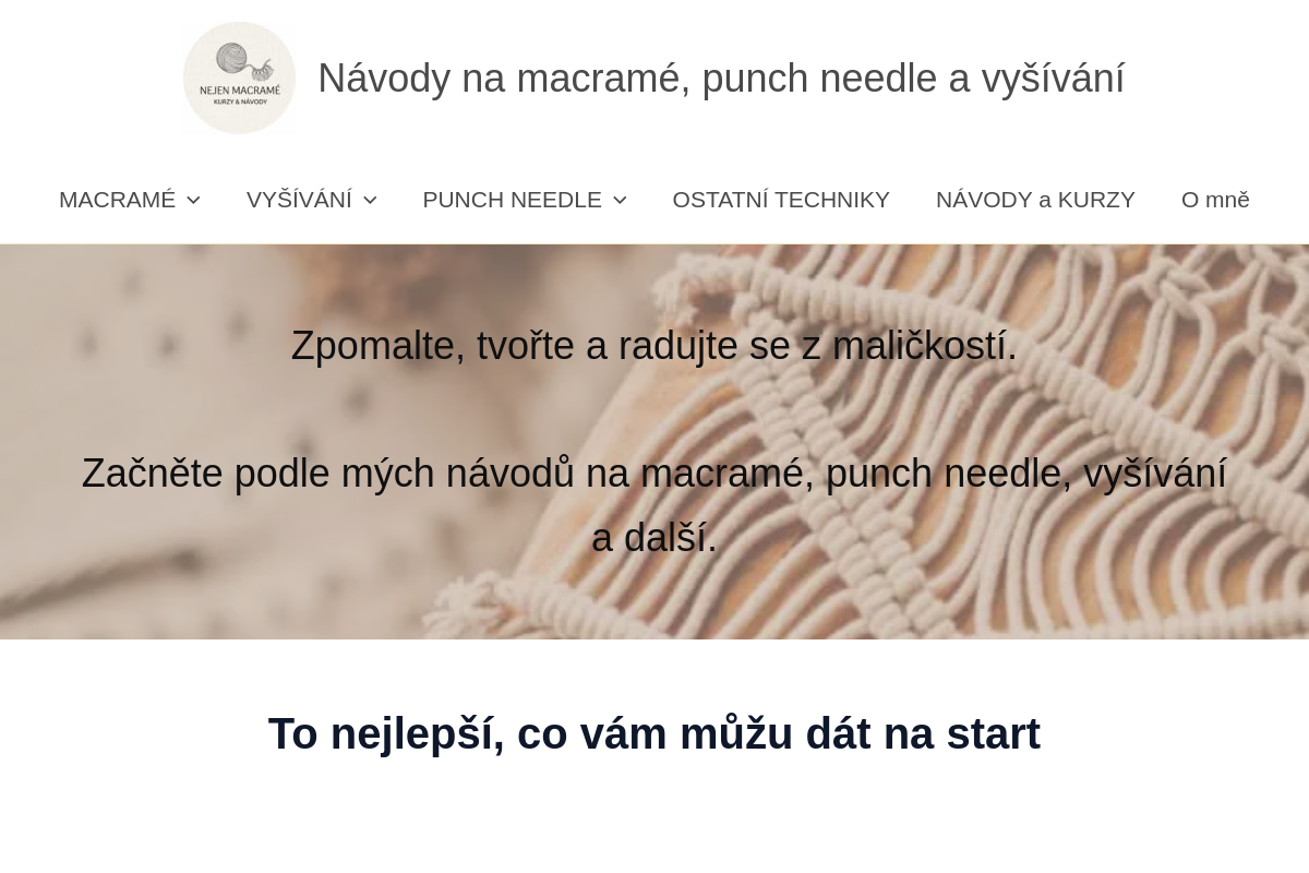 Nejen macramé