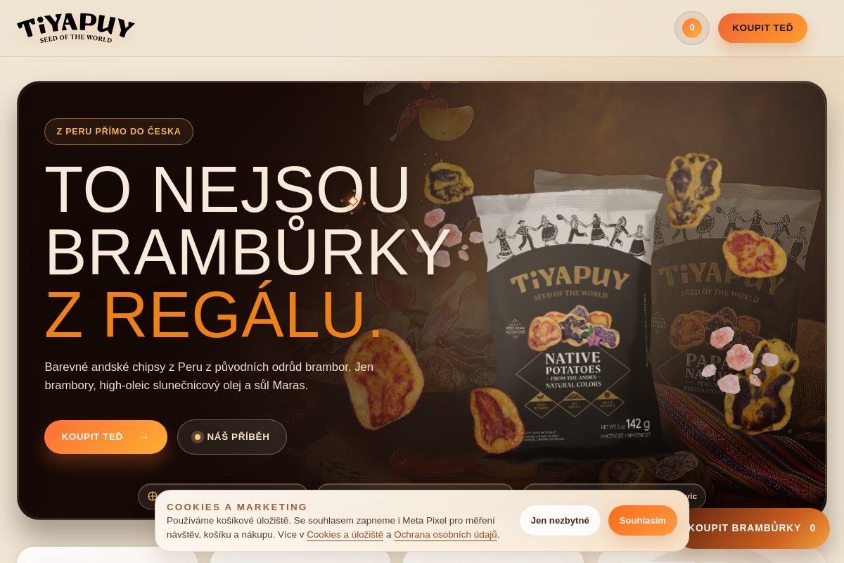 Tiyapuy - brambůrky z Peru