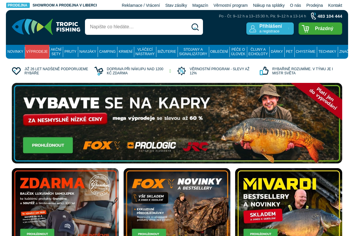 TROPIC LIBEREC - RYBÁŘSKÉ POTŘEBY