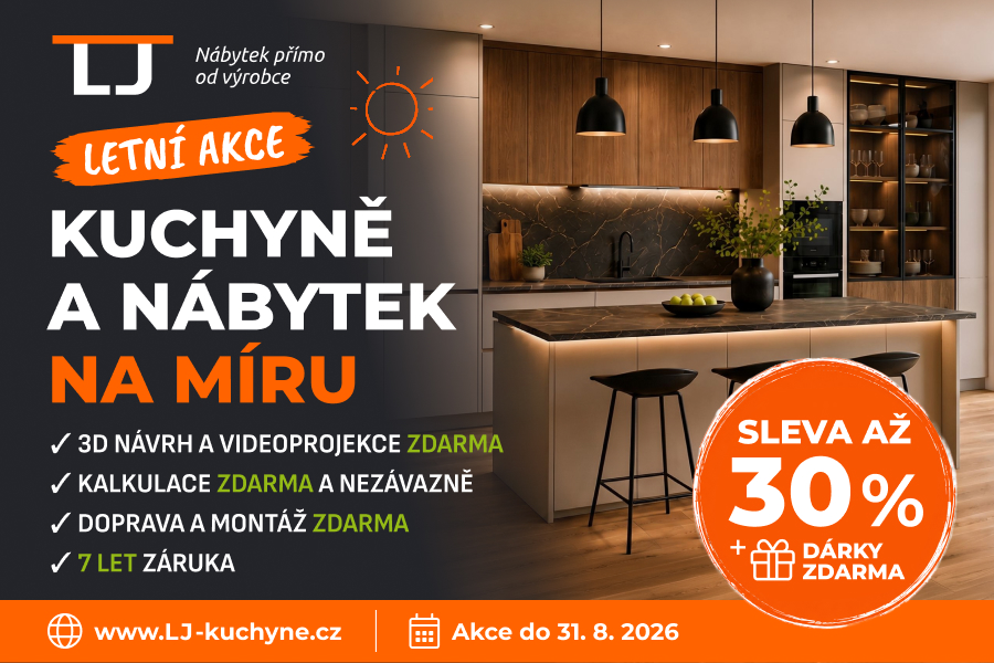 Letní slevy na kuchyně a nábytek na míru až 30% !